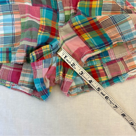 Grane Jeans Multi Colored Plaid Patchwork Shorts Size 3 - Picture 7 of 7